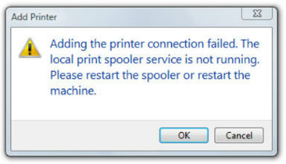 meu spooler de impressão não está funcionando