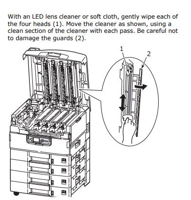 Oki LED head cleaning