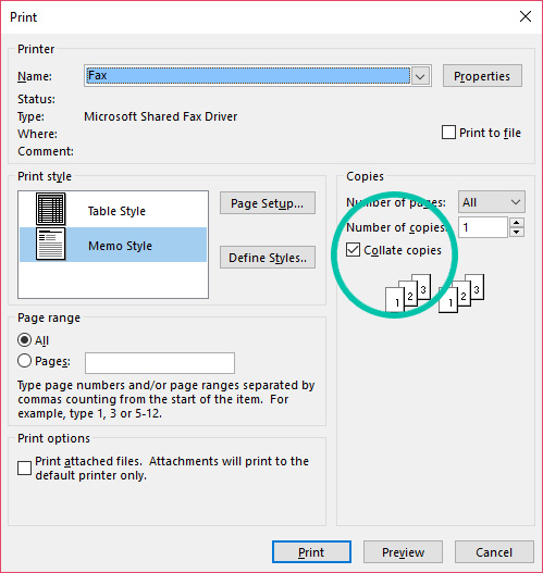 collate meaning in printer