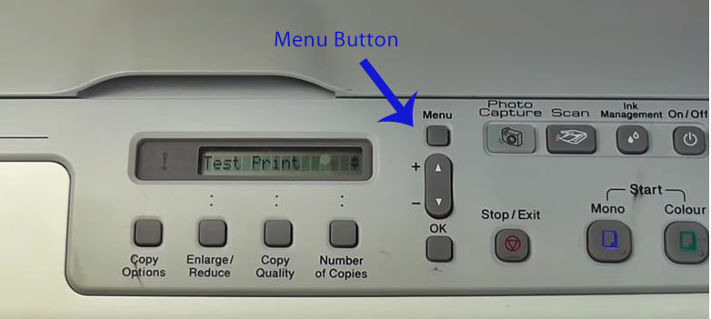 Brother DCP135c menu