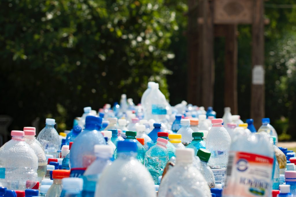 EMpty bottles for recycling